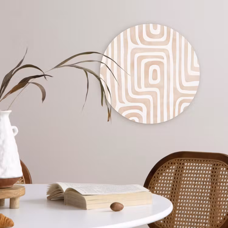 Muurcirkel - Decoratief - Labyrint - Beige — 4