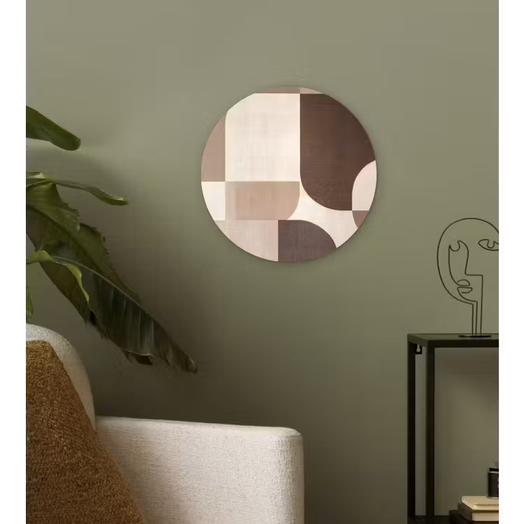 Muurcirkel - Geometrisch - Geweven structuur - Modern — 3