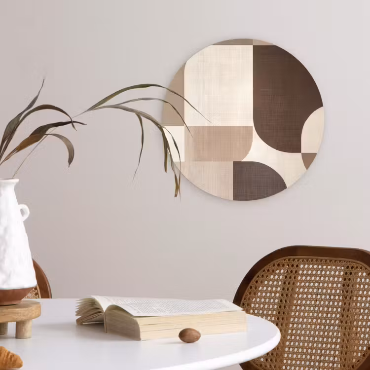 Muurcirkel - Geometrisch - Geweven structuur - Modern — 4