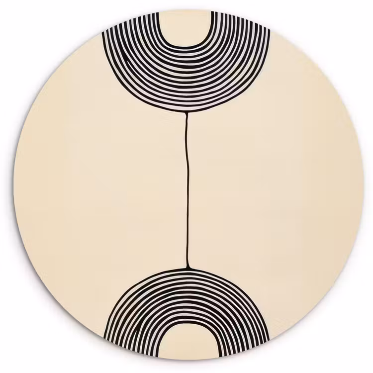 Muurcirkel - Geometrische bogen - Minimalistisch - Symmetrisch — 1