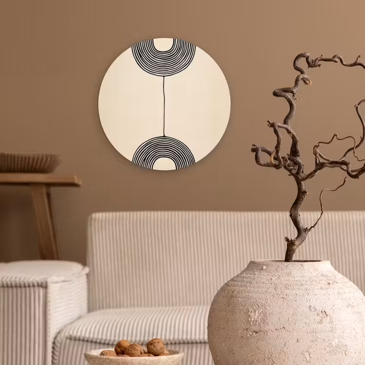 Muurcirkel - Geometrische bogen - Minimalistisch - Symmetrisch — 2