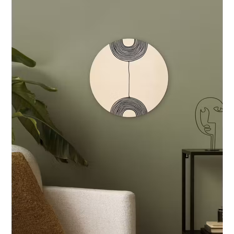 Muurcirkel - Geometrische bogen - Minimalistisch - Symmetrisch — 3