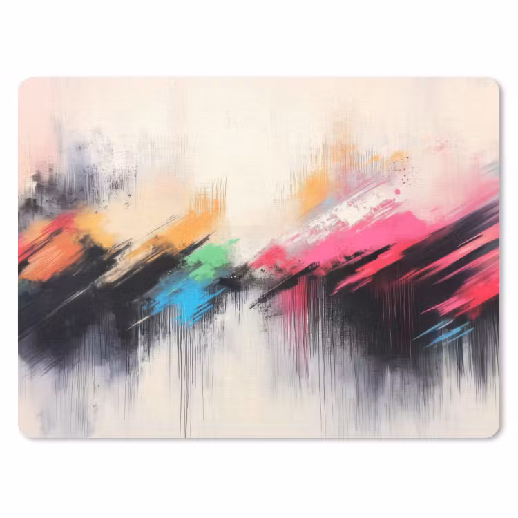 Muismat - Dynamisch - Abstract - Kleurrijk - Zwart — 1