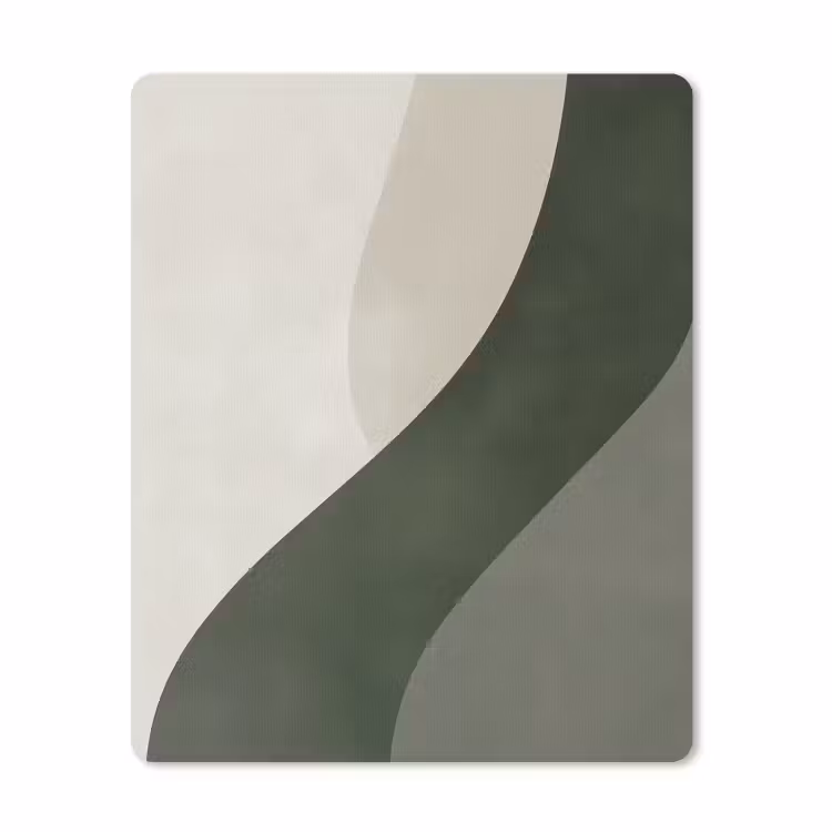 Muismat - Japandi - Groen - Abstract - Modern — 1