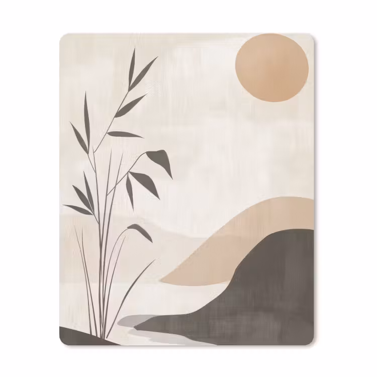 Muismat - Japandi - Landschap - Beige — 1