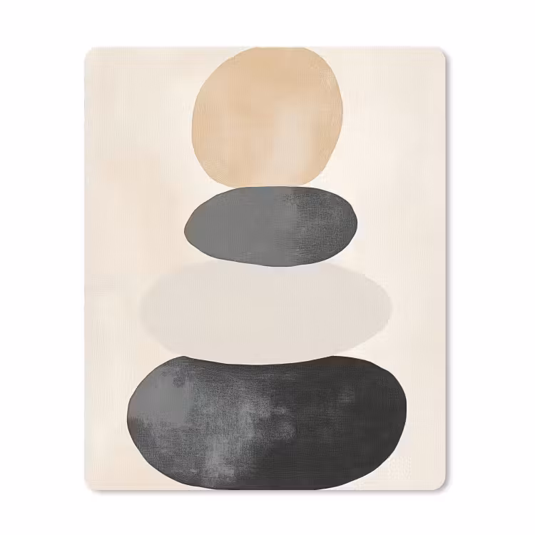 Muismat - Japandi - Wabi sabi - Beige — 1