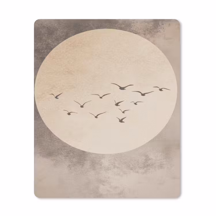Muismat - Vogel - Beige - Japandi — 1
