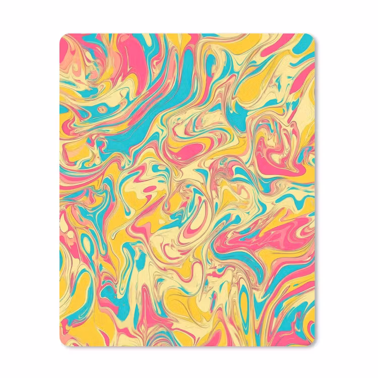 Muismat - Geel - Roze - Blauw - Retro — 1