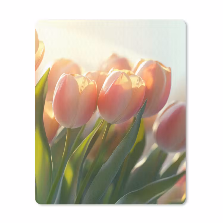 Muismat - Tulpen - Roze - Zonnestralen — 1
