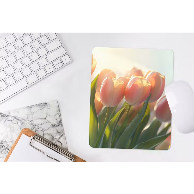Muismat - Tulpen - Roze - Zonnestralen — 4
