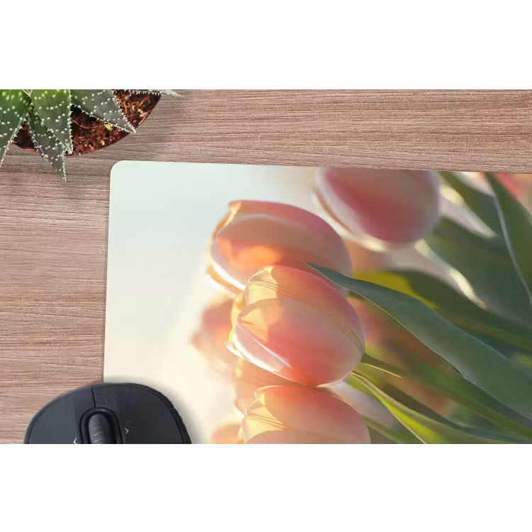 Muismat - Tulpen - Roze - Zonnestralen — 5