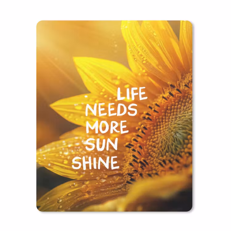 Muismat - Zonnebloem - Close up - Geel - Quote — 1