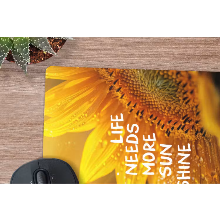 Muismat - Zonnebloem - Close up - Geel - Quote — 5