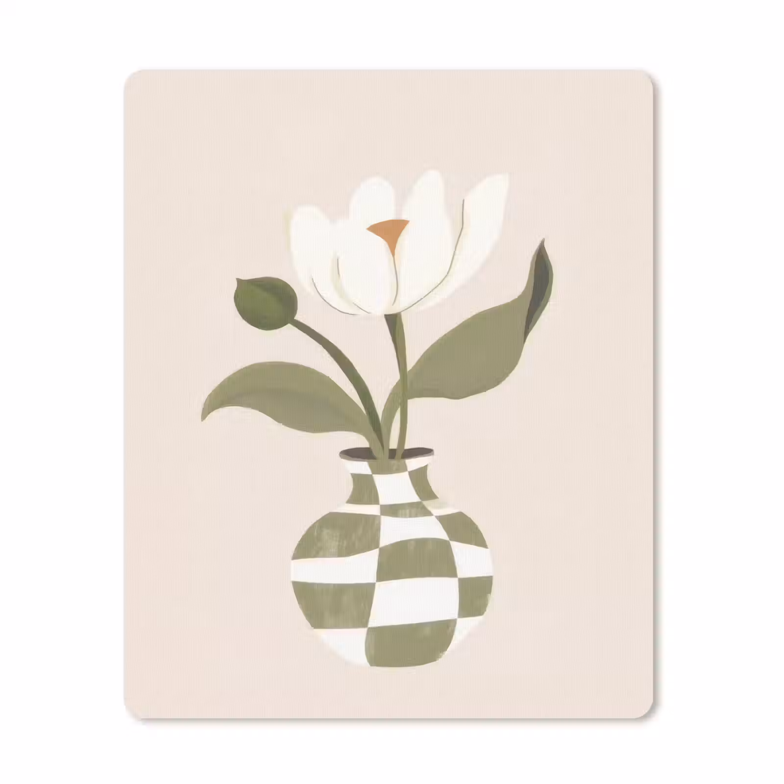 Muismat - Vaas - Geruit - Bloem - Groen — 1
