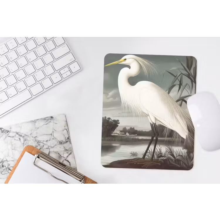 Muismat - Reiger - Planten - Wolken - Wit — 4