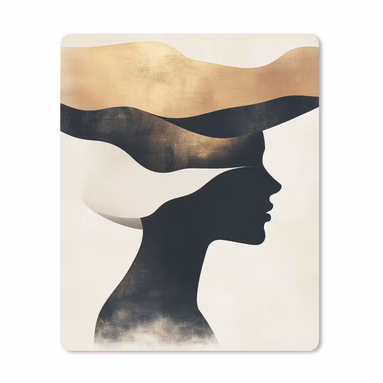 Muismat - Vrouw - Golven - Zwart — 1