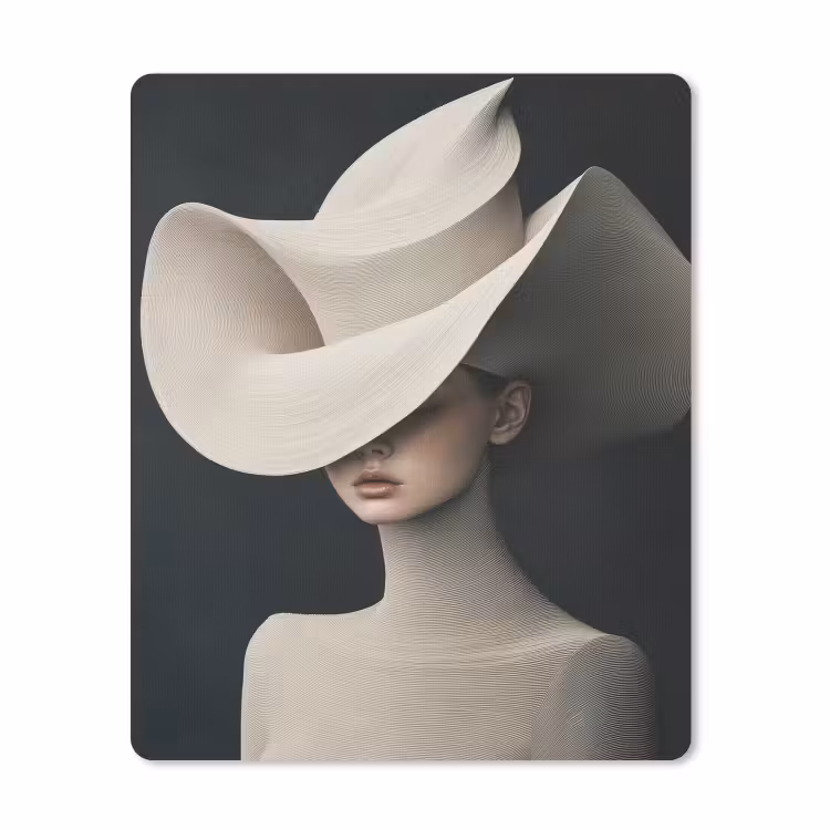 Muismat - Vrouw - Golvende - Hoed — 1