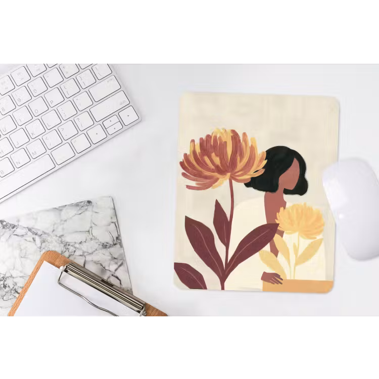 Muismat - Vrouw - Minimalistisch - Bloem — 4