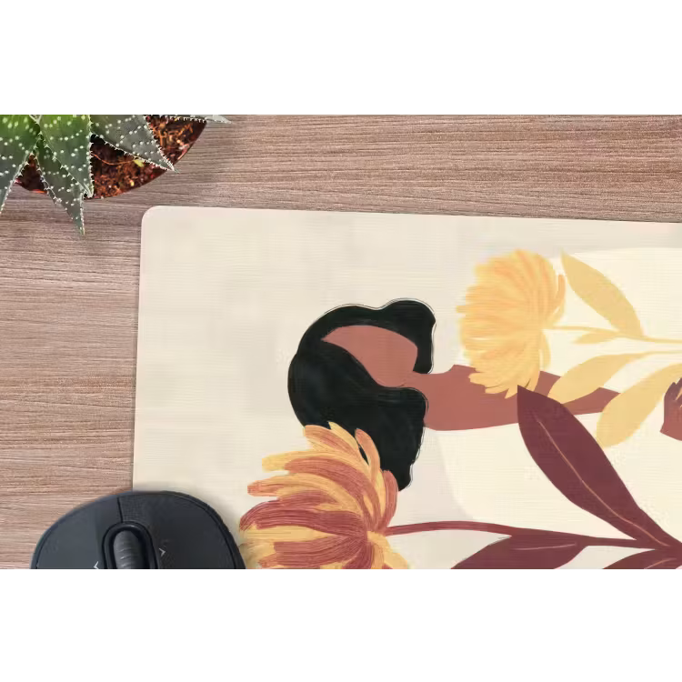 Muismat - Vrouw - Minimalistisch - Bloem — 5