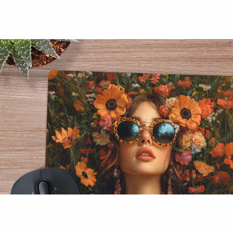 Muismat - Vrouwen - Bloemen - Modern - Bril - Abstract — 4