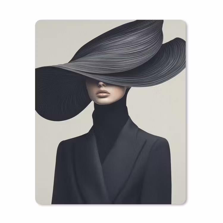 Muismat - Zwart - Vrouw - Hoed — 1