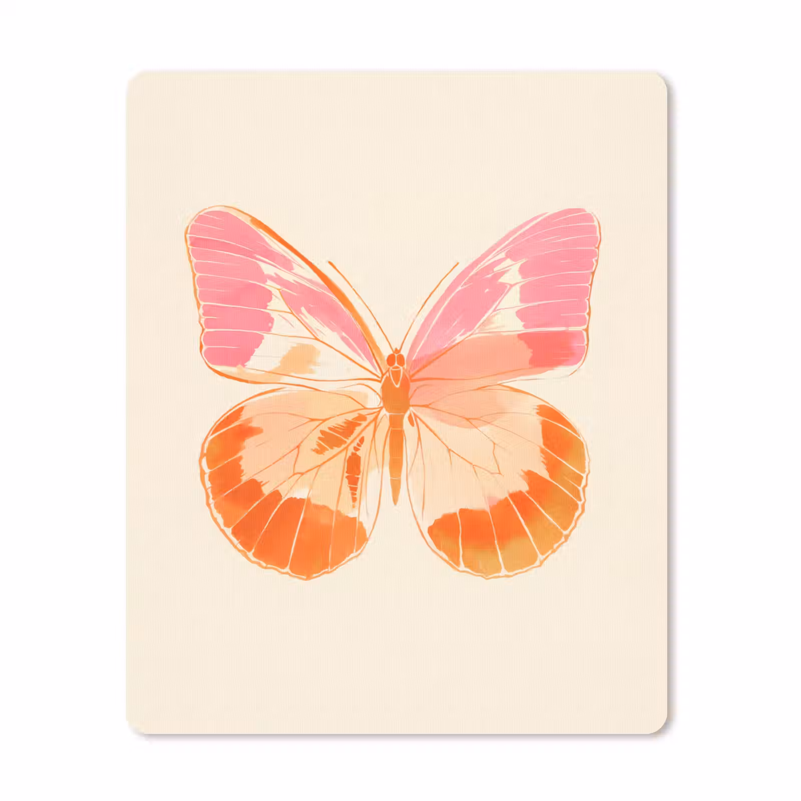 Muismat - Oranje - Vlinder - Minimalistisch — 1