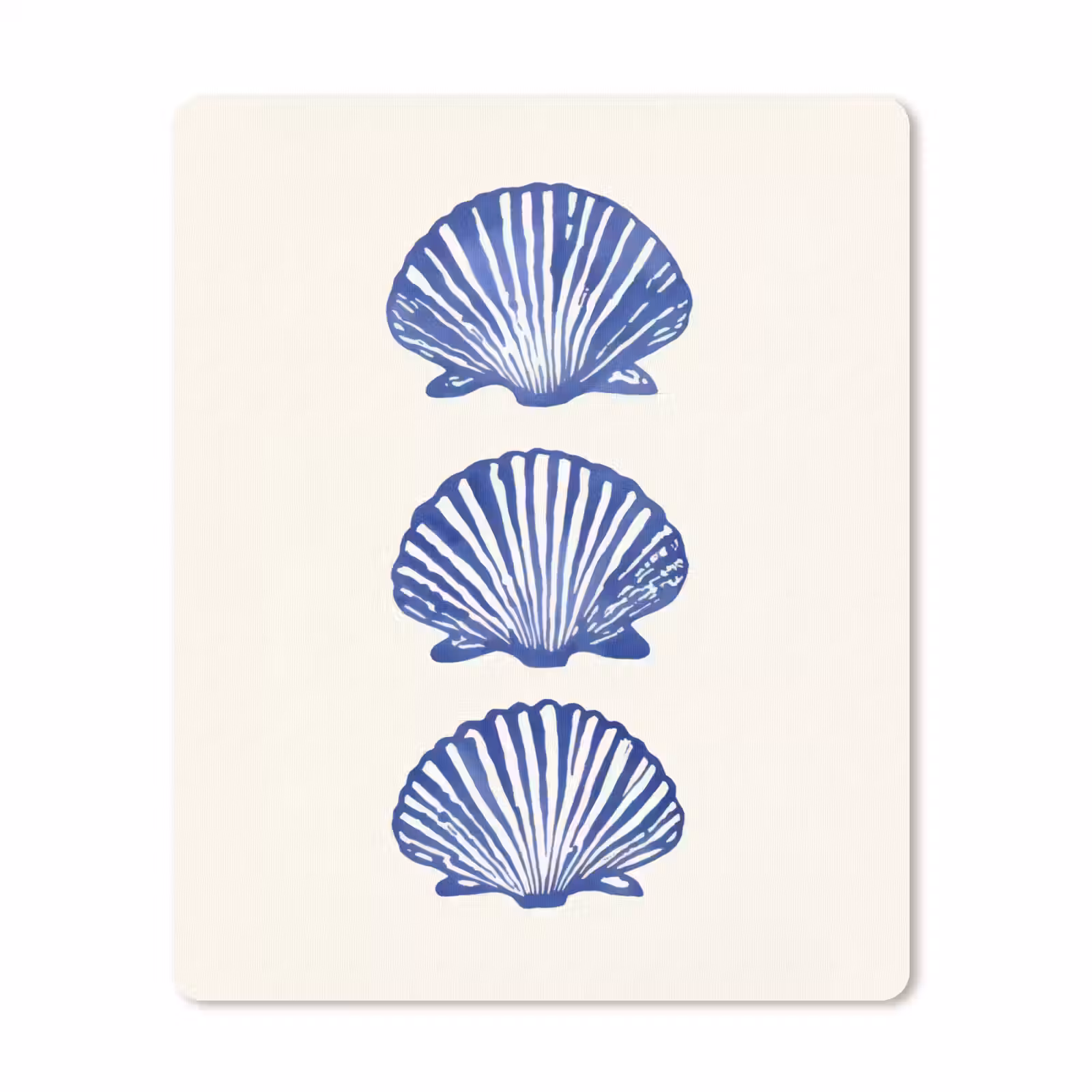 Muismat - Schelpen - Blauw - Patroon — 1