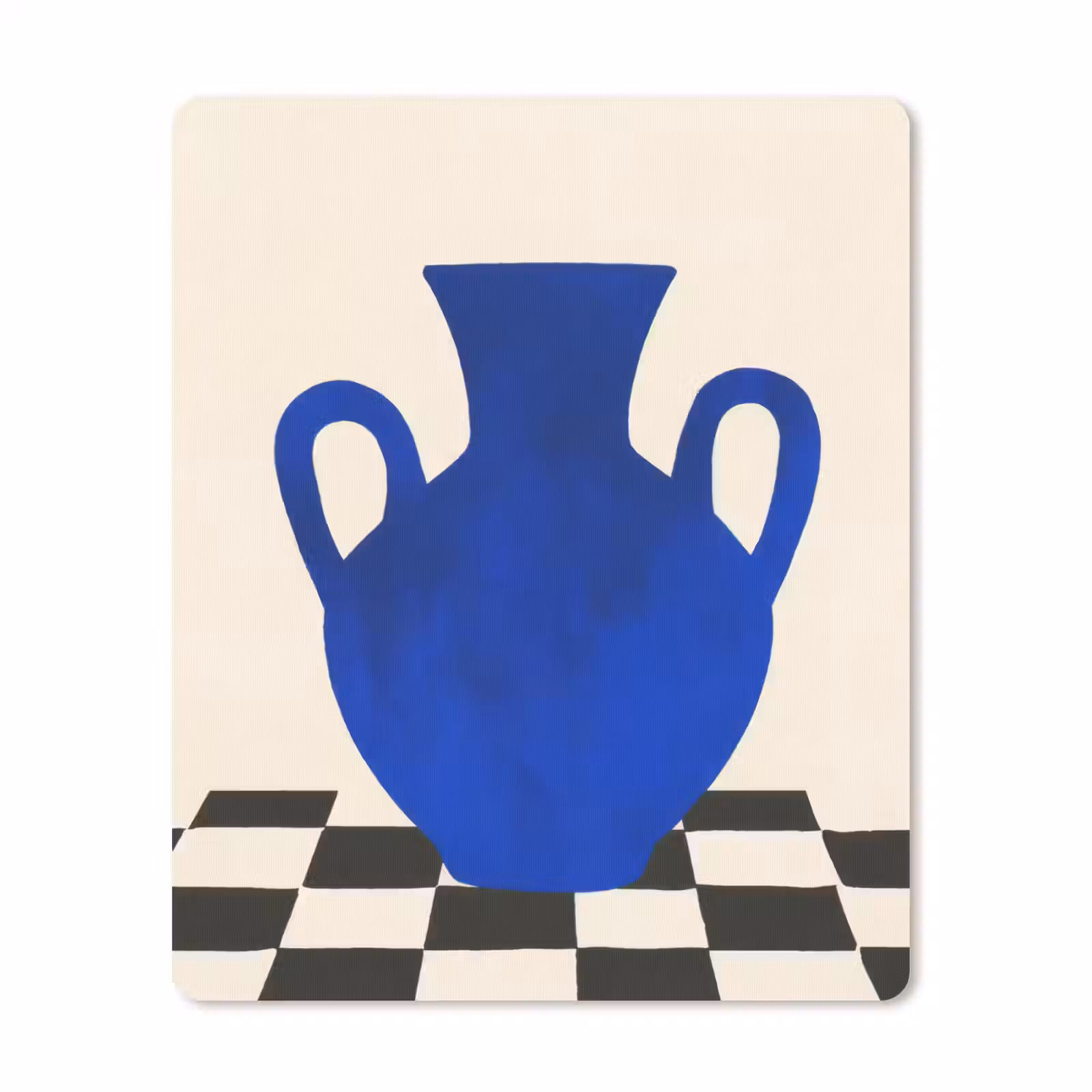 Muismat - Vaas - Blauw - Geblokt - Modern — 1