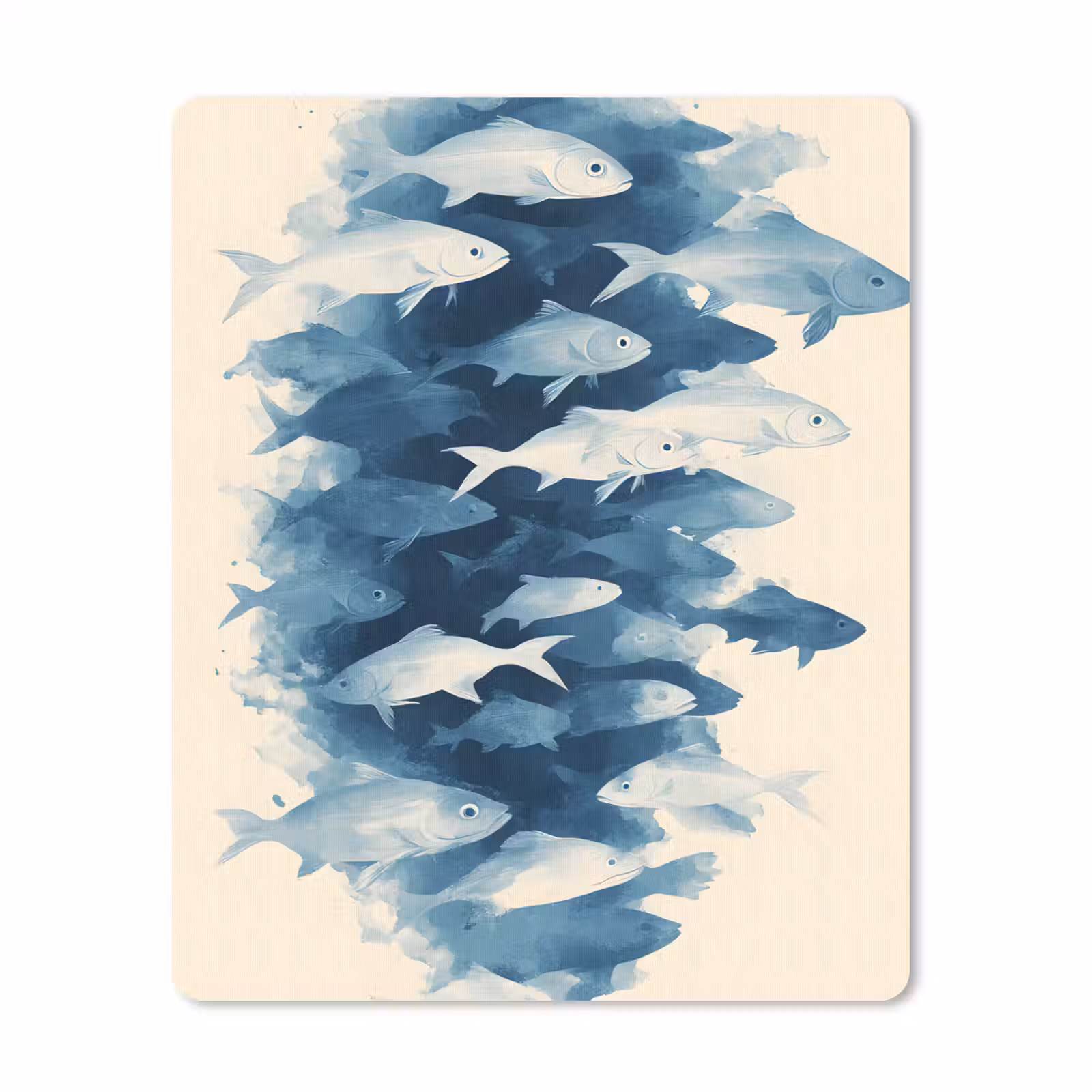 Muismat - Vissen - Minimalistisch - Blauw — 1