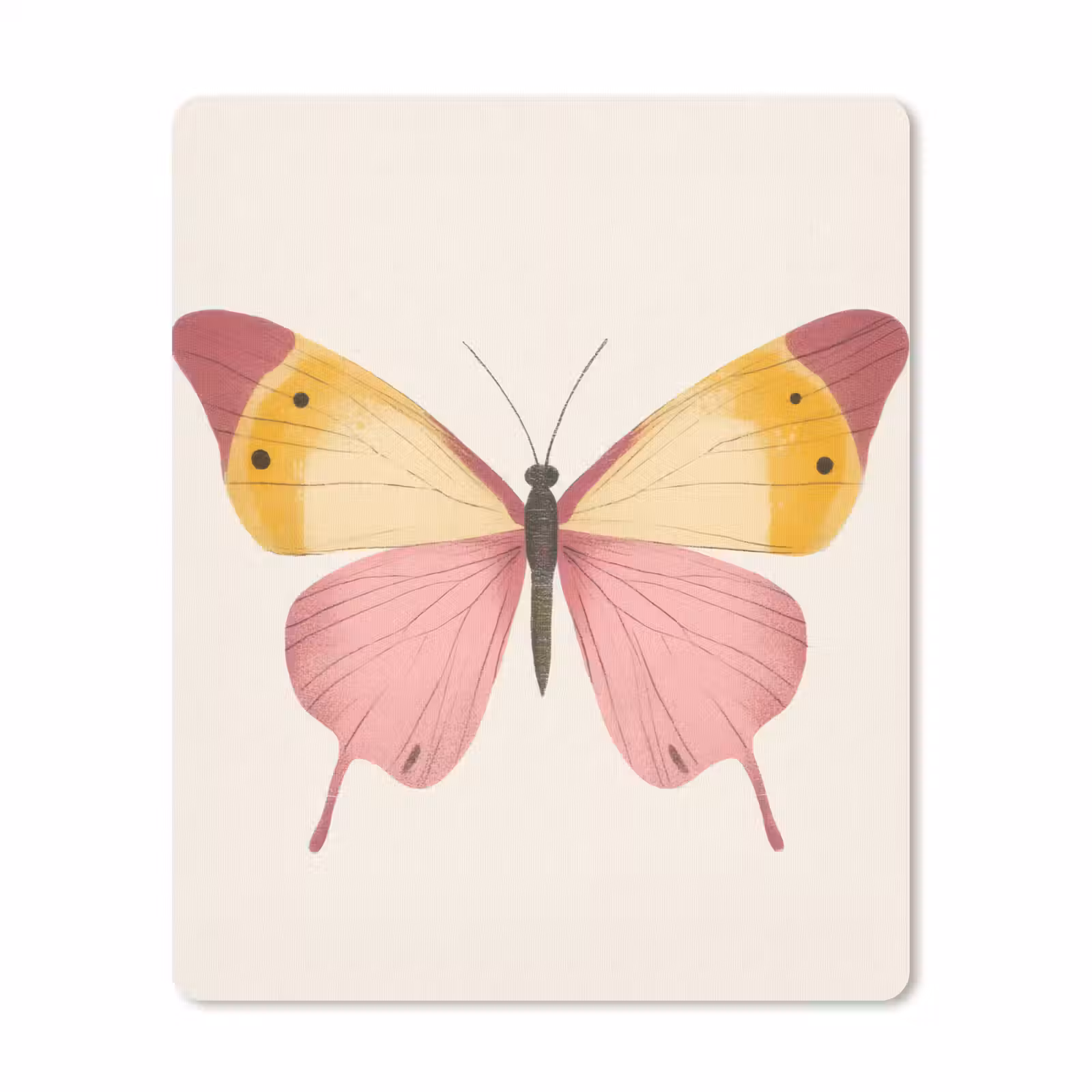 Muismat - Vlinder - Illustratie - Roze — 1