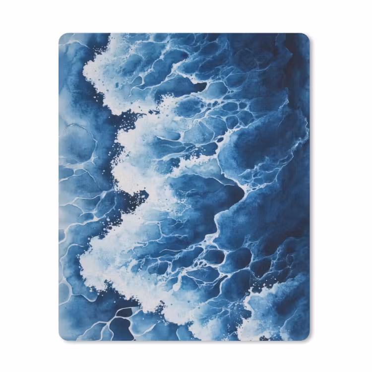 Muismat - Golven - Blauw - Schuim — 1