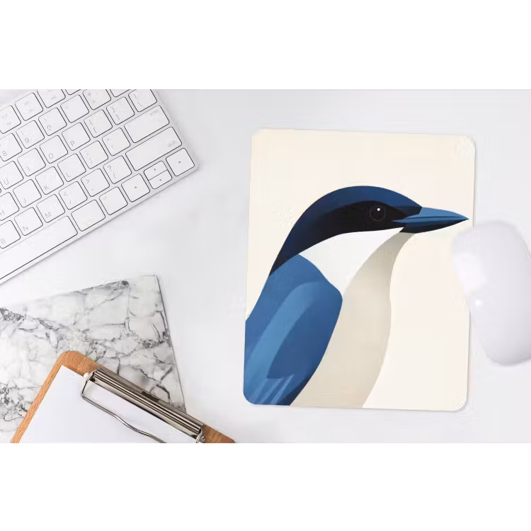 Muismat - Illustratie - Blauw - Vogel — 4