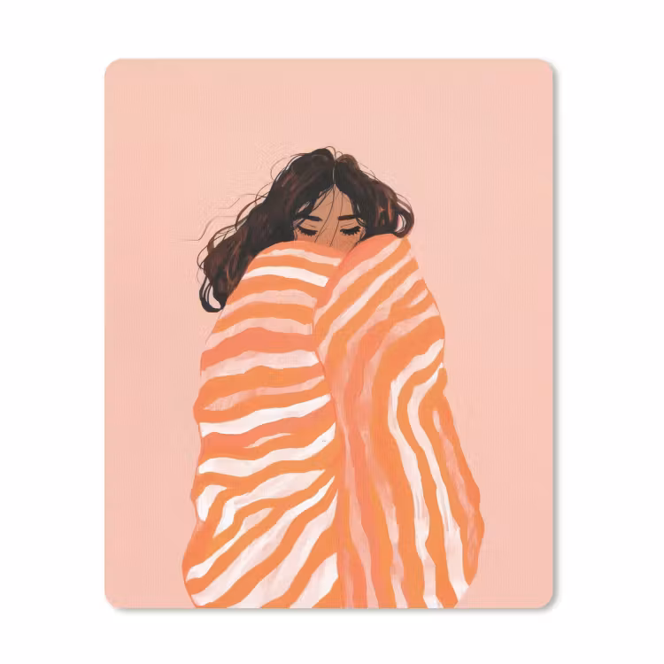 Muismat - Meisje - Deken - Gestreept - Oranje — 1