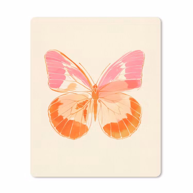 Muismat - Oranje - Vlinder - Minimalistisch — 1