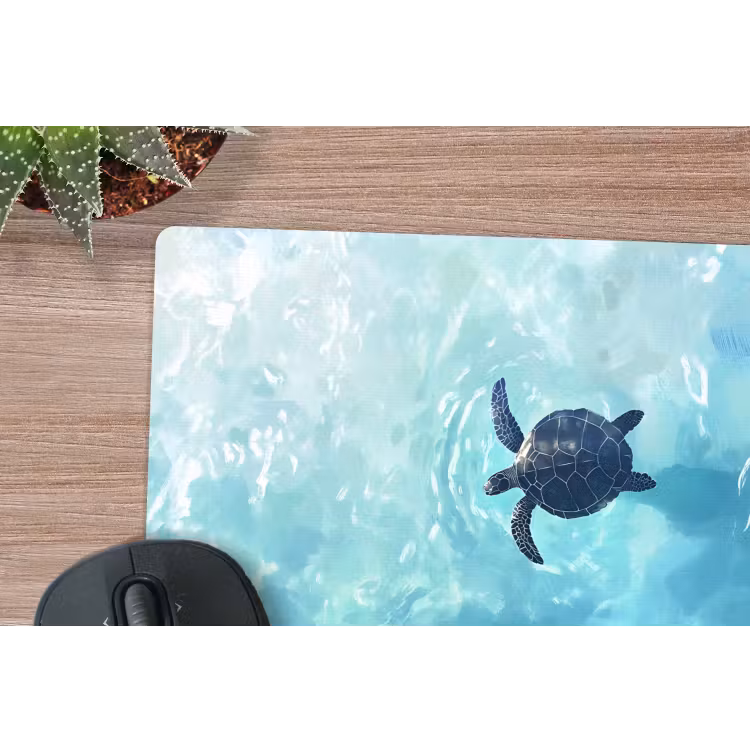 Muismat - Schildpad - Zee - Blauw - Schittering — 5