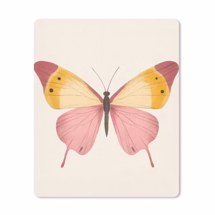 Muismat - Vlinder - Illustratie - Roze — 1