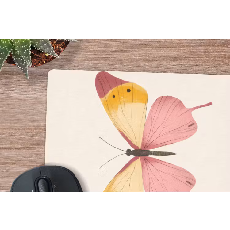 Muismat - Vlinder - Illustratie - Roze — 5
