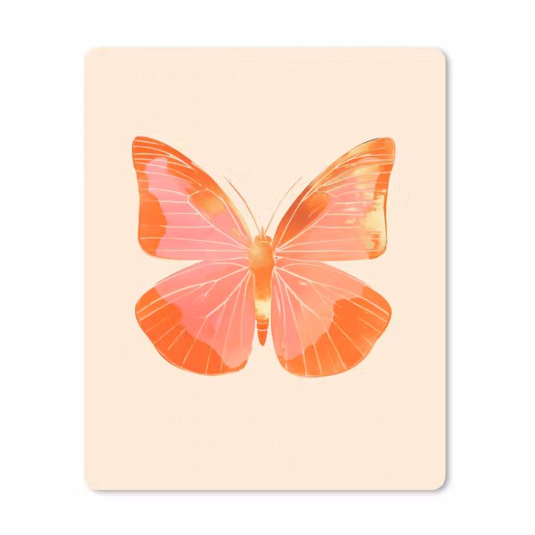 Muismat - Vlinder - Minimalistisch - Roze — 1