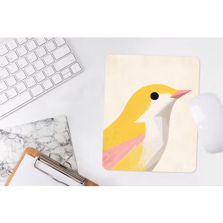 Muismat - Vogel - Minimalistisch - Geel — 4