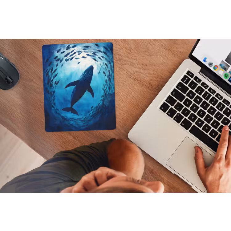 Muismat - Walvis - Vissen - Donkerblauw — 2