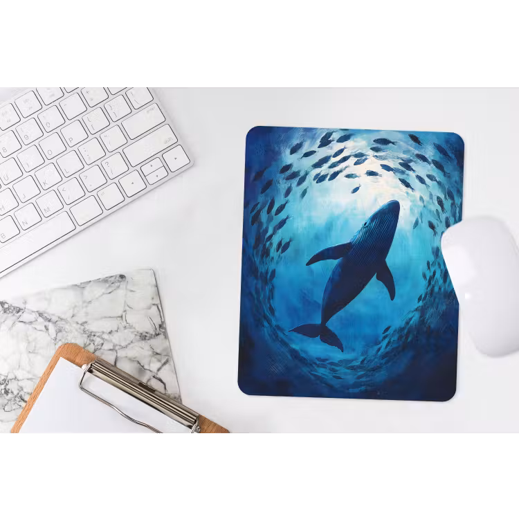 Muismat - Walvis - Vissen - Donkerblauw — 4