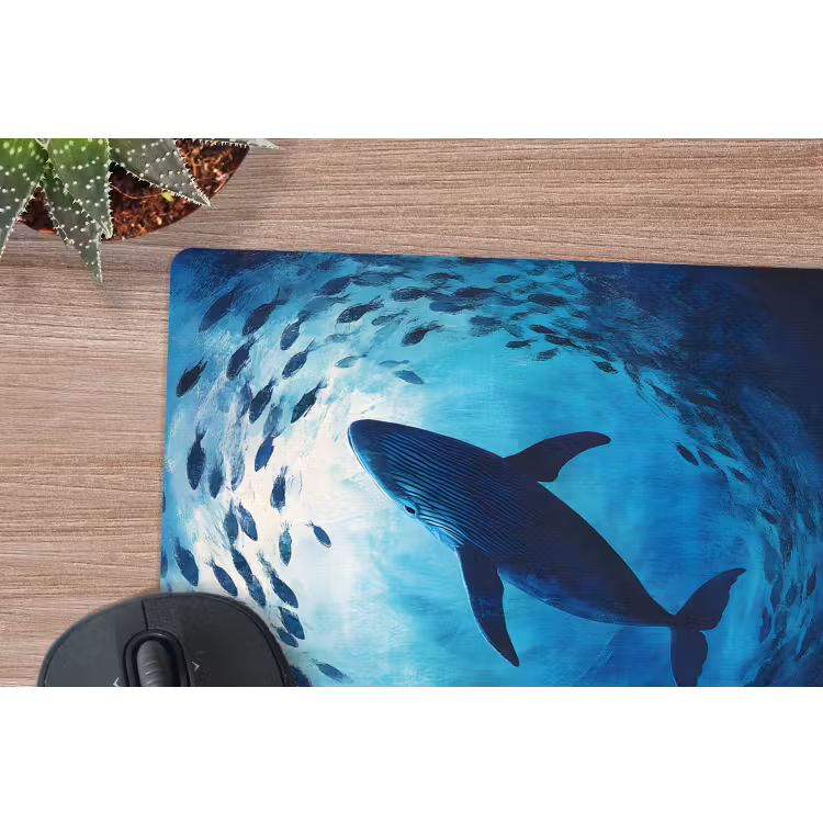 Muismat - Walvis - Vissen - Donkerblauw — 5