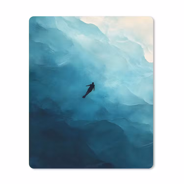Muismat - Zee - Silhouet - Abstract - Blauw — 1