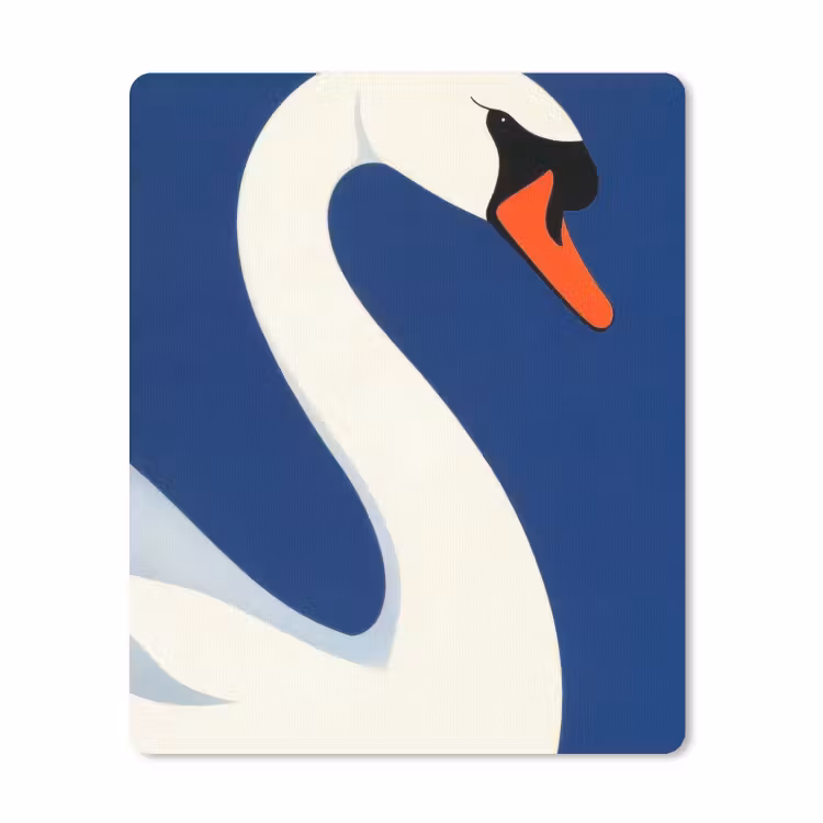 Muismat - Zwaan - Wit - Snavel - Illustratie — 1