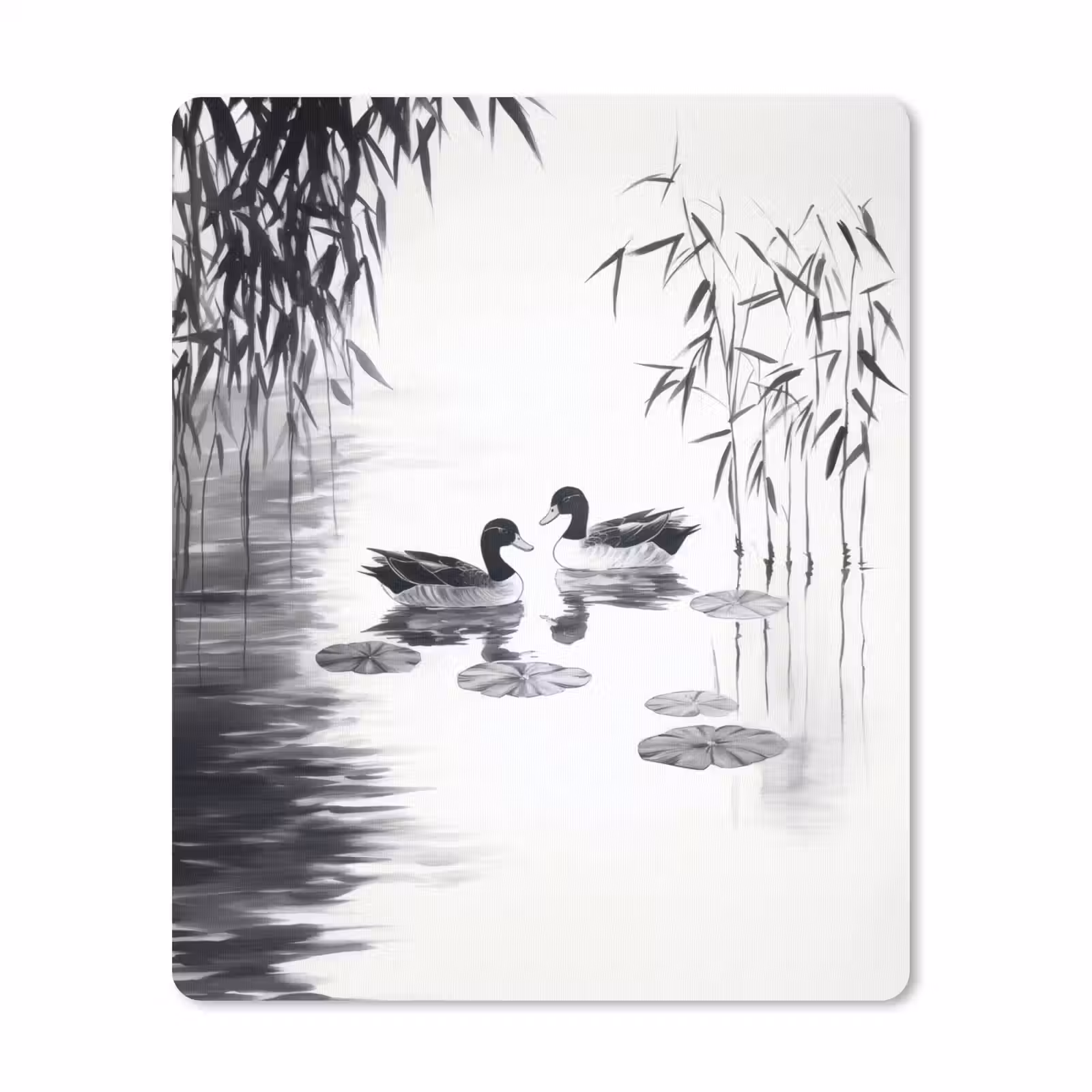 Muismat - Eenden - Waterlelies - Riet - Zwart — 1