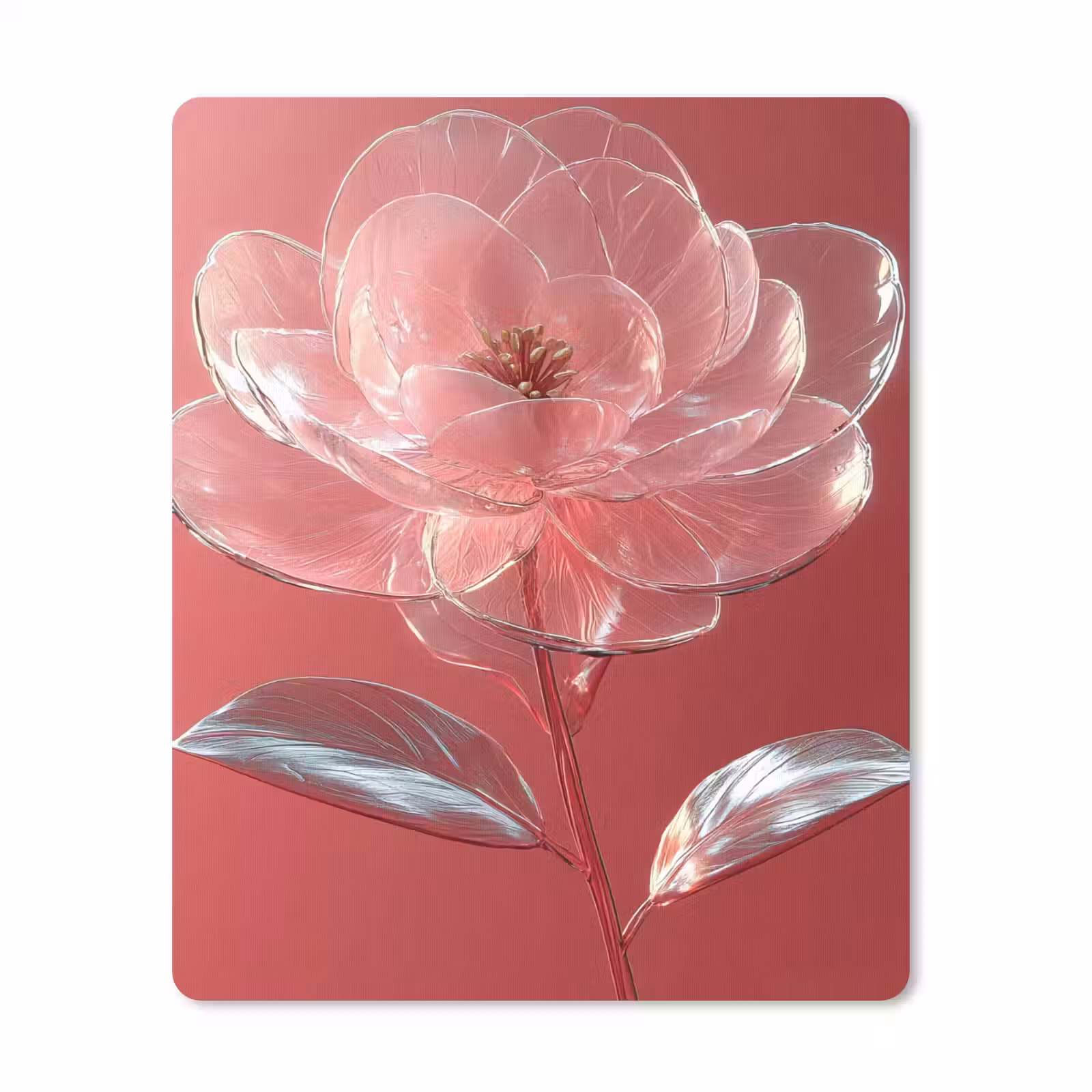 Muismat - Sierlijk - Bloem - Roze - Glazen — 1