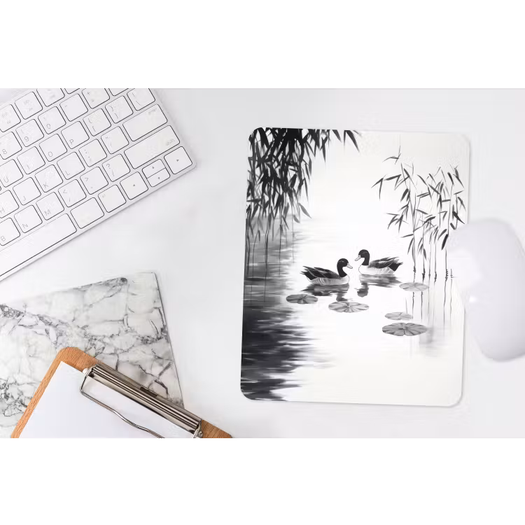 Muismat - Eenden - Waterlelies - Riet - Zwart — 4