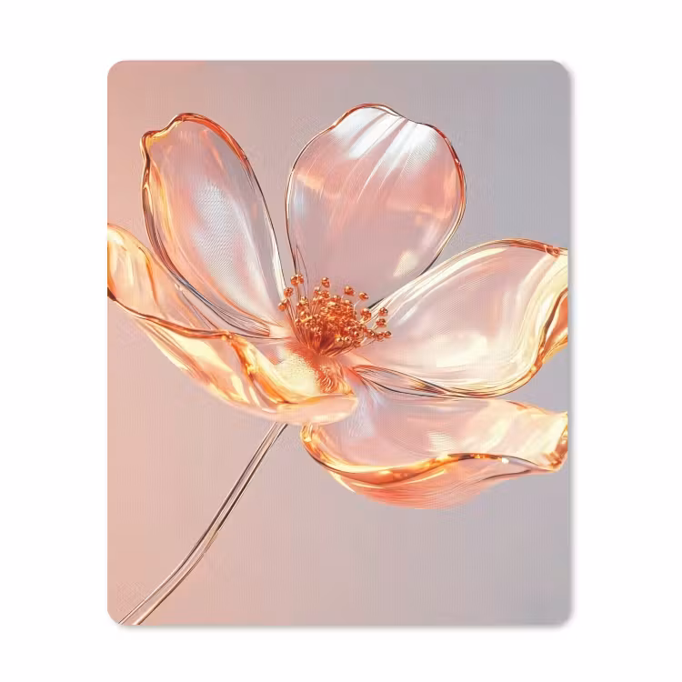 Muismat - Glazen - Bloem - Roze — 1