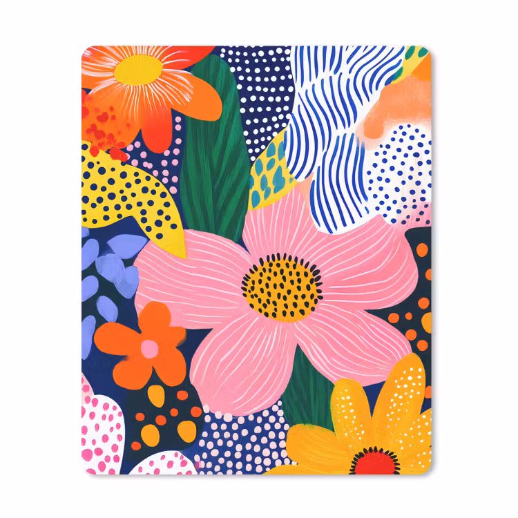 Muismat - Kleurrijk - Bloemen - Abstract - Stippen — 1
