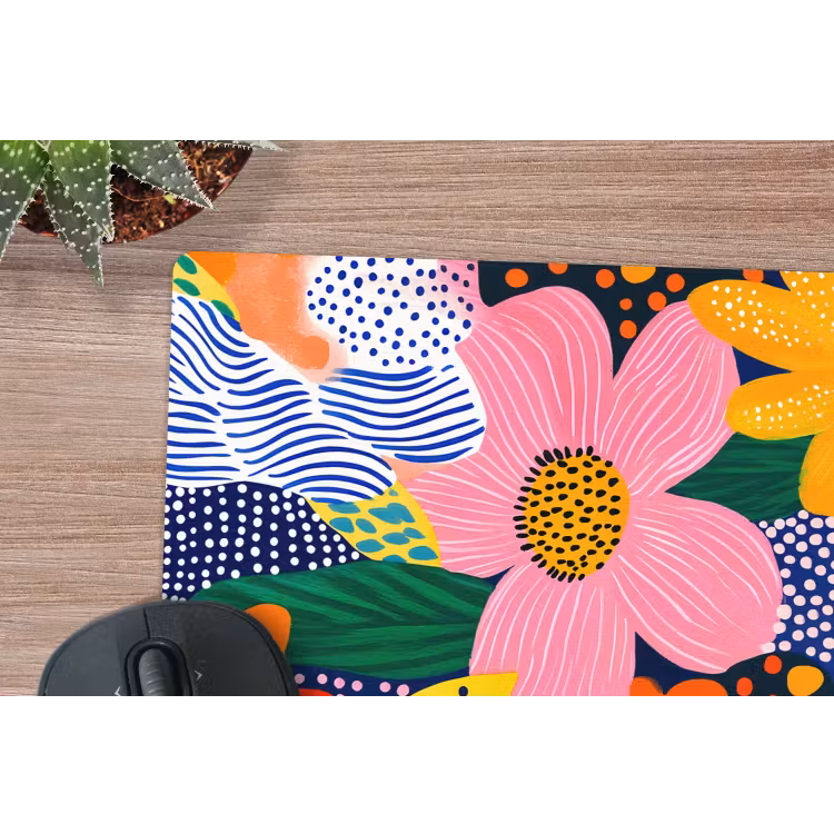 Muismat - Kleurrijk - Bloemen - Abstract - Stippen — 5